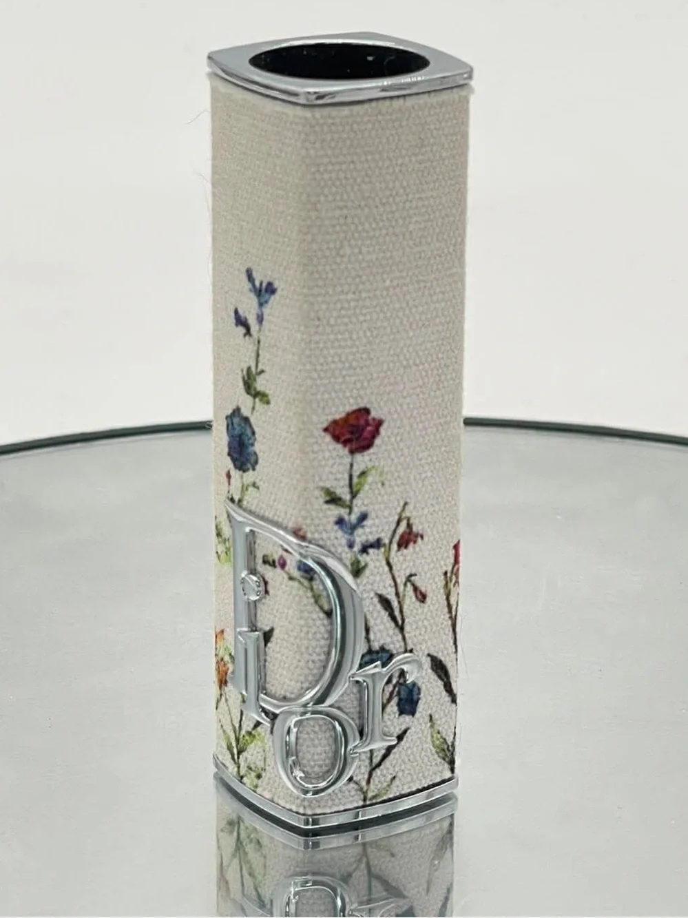 Dior Addict Millefiori Floral White & Multicolor Refillable Case Lipstick Holder